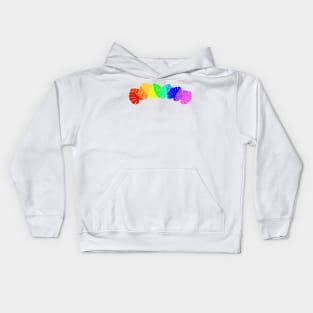 Rainbow Monstera Leaves Kids Hoodie